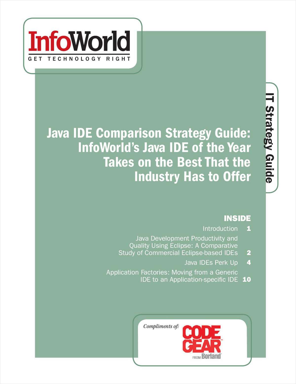 InfoWorld's Java IDE Comparison Strategy Guide