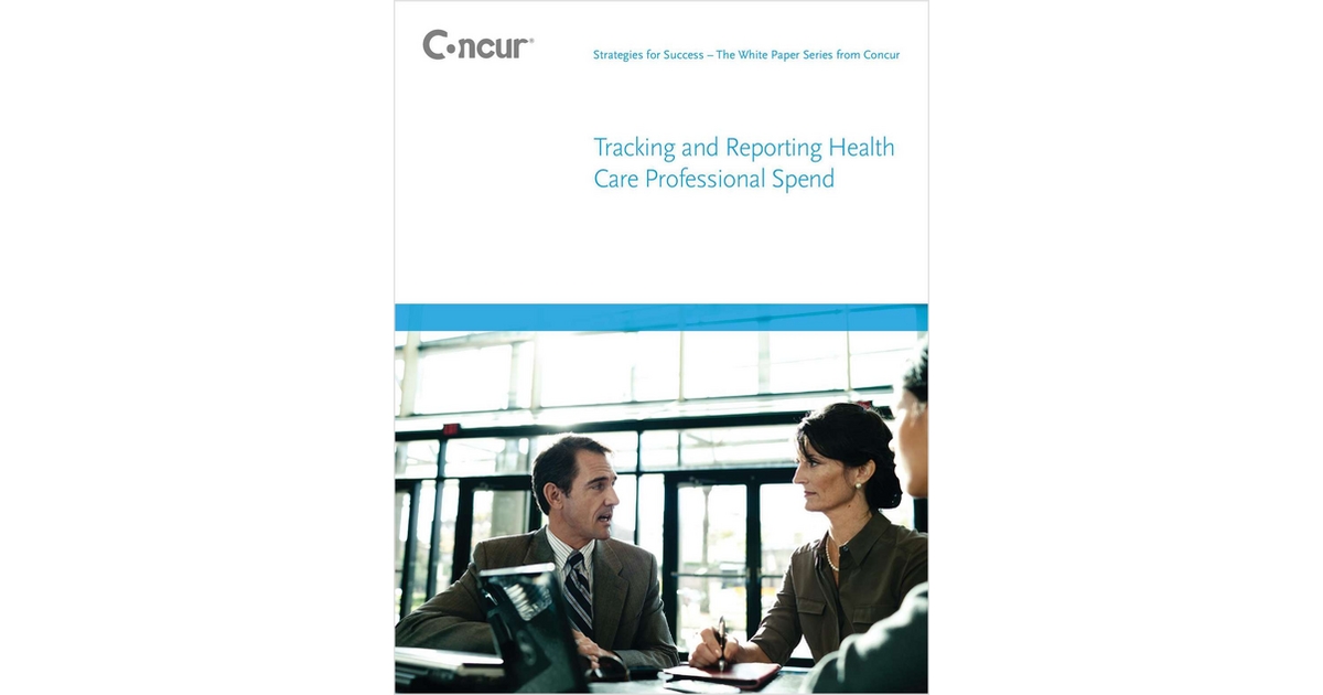 Tracking and Reporting Health Care Professional Spend