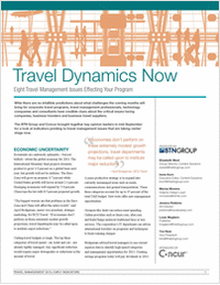 Travel Dynamics Now - Eight Travel Management Issues Effecting Your Program