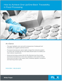 Achieve One-Up/One-Back Traceability in Food Processing