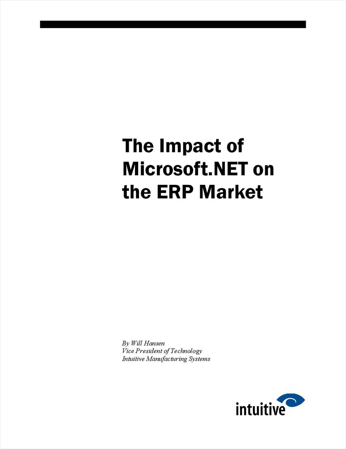 The Impact of Microsoft.NET on the ERP Market