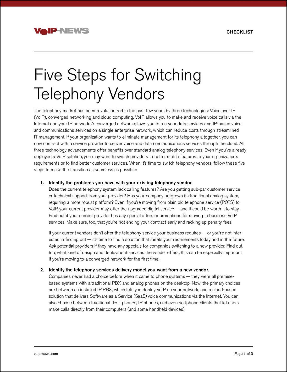 5 Steps to Switching Phone System Vendors