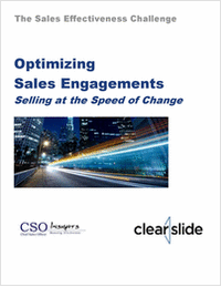 Optimizing Sales Engagements: Selling at the Speed of Change