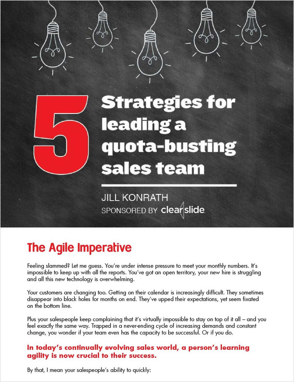 5 Strategies for Leading a Quota-Busting Sales Team