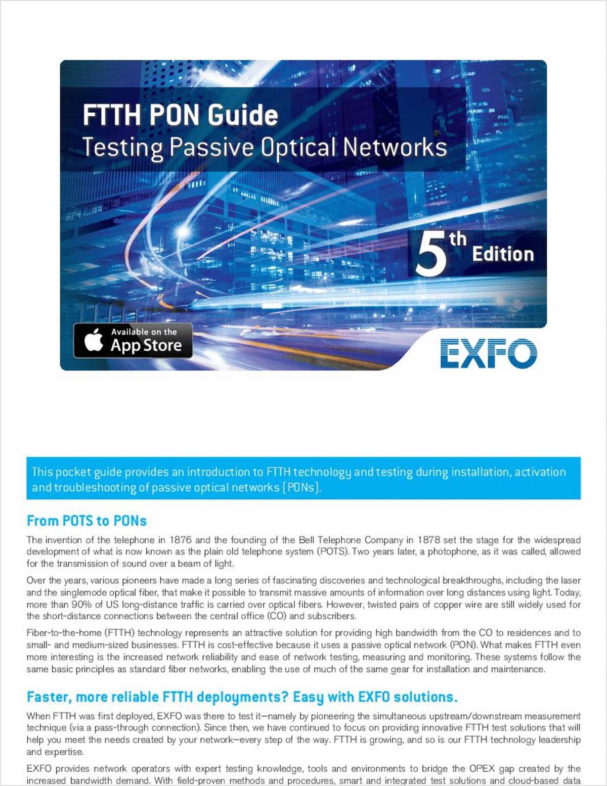FTTH PON Guide: Testing Passive Optical Networks