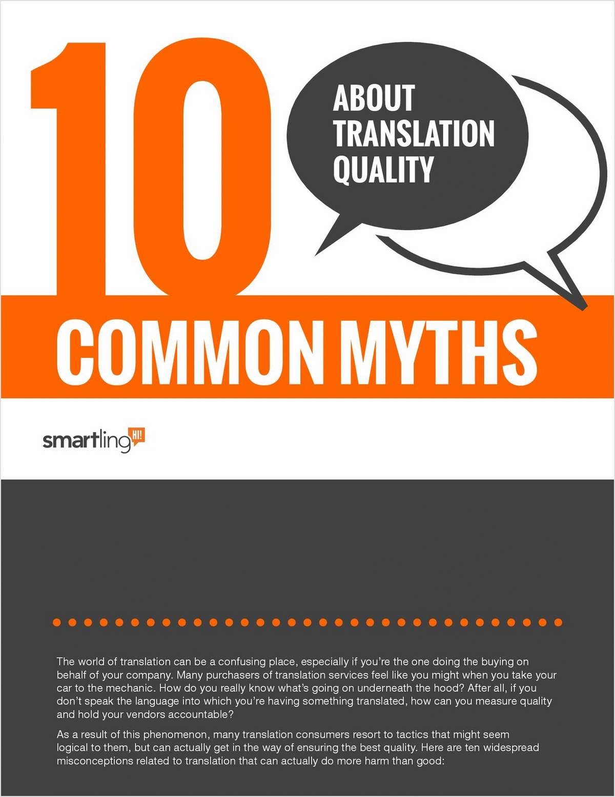 Ten Common Myths About Translation Quality