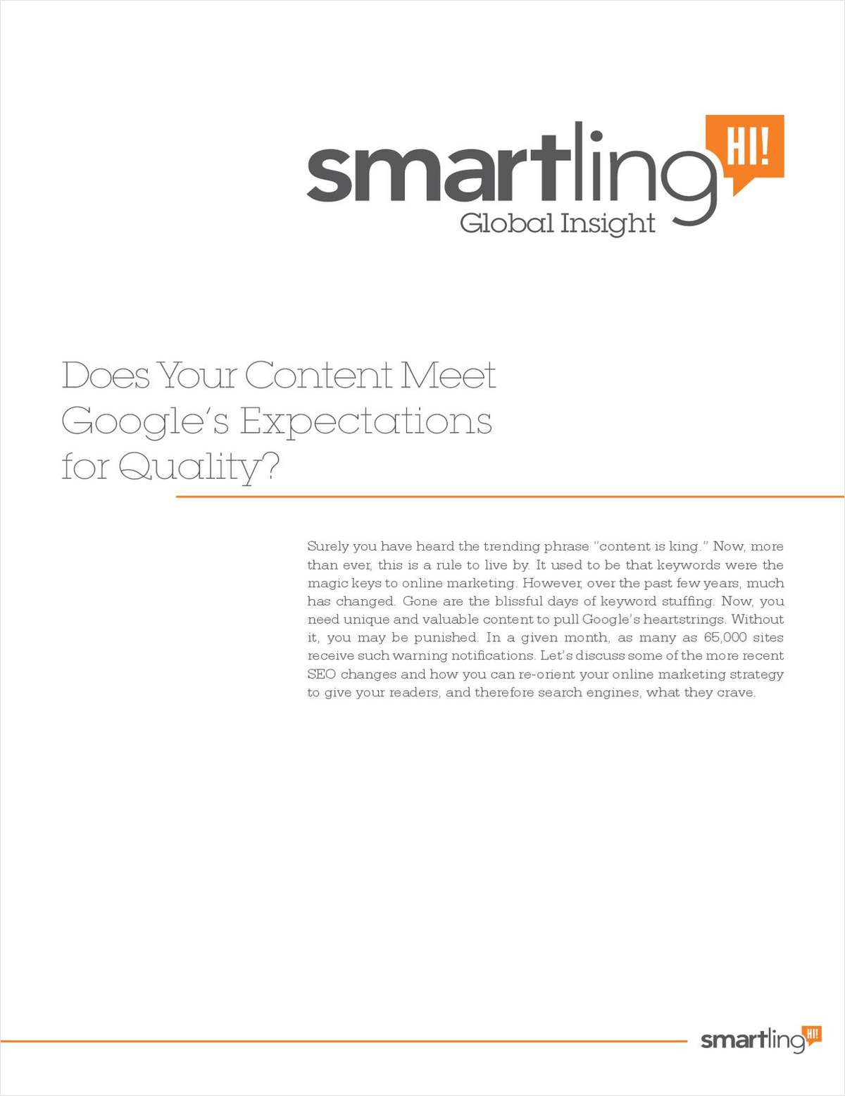 Does Your Content Meet Google's Expectations for Quality?