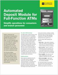 Automated Deposit Module for Full-Function ATMs
