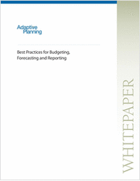 Best Practices for Budgeting, Forecasting and Reporting