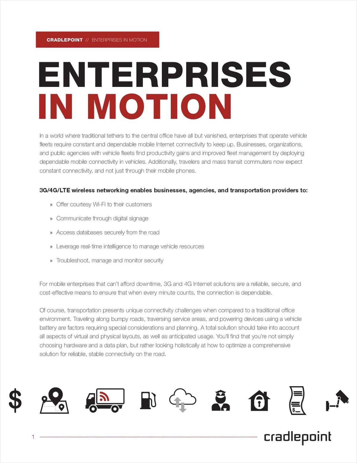 Enterprises in Motion: In-Vehicle Networks