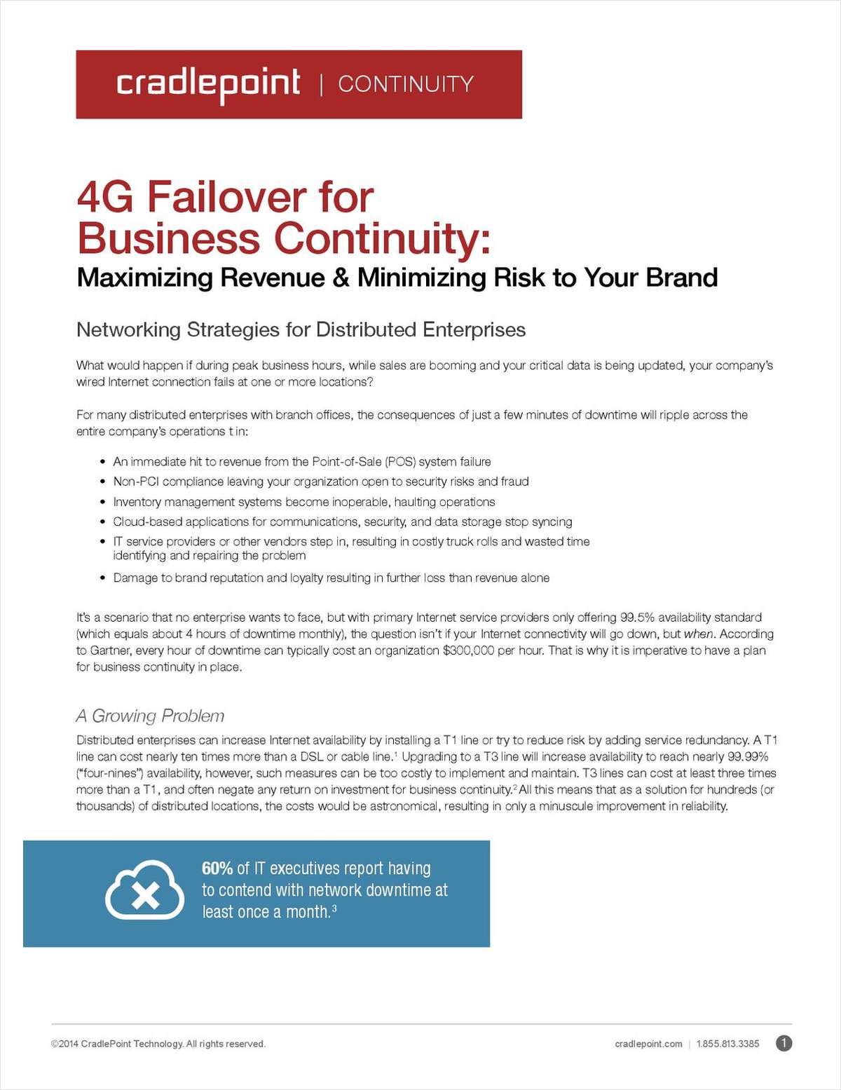 4G Failover for Business Continuity: Maximizing Revenue and Minimizing Business Risk to Your Brand