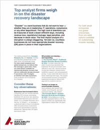 Top Analysts Weigh in on the Disaster Recovery Landscape