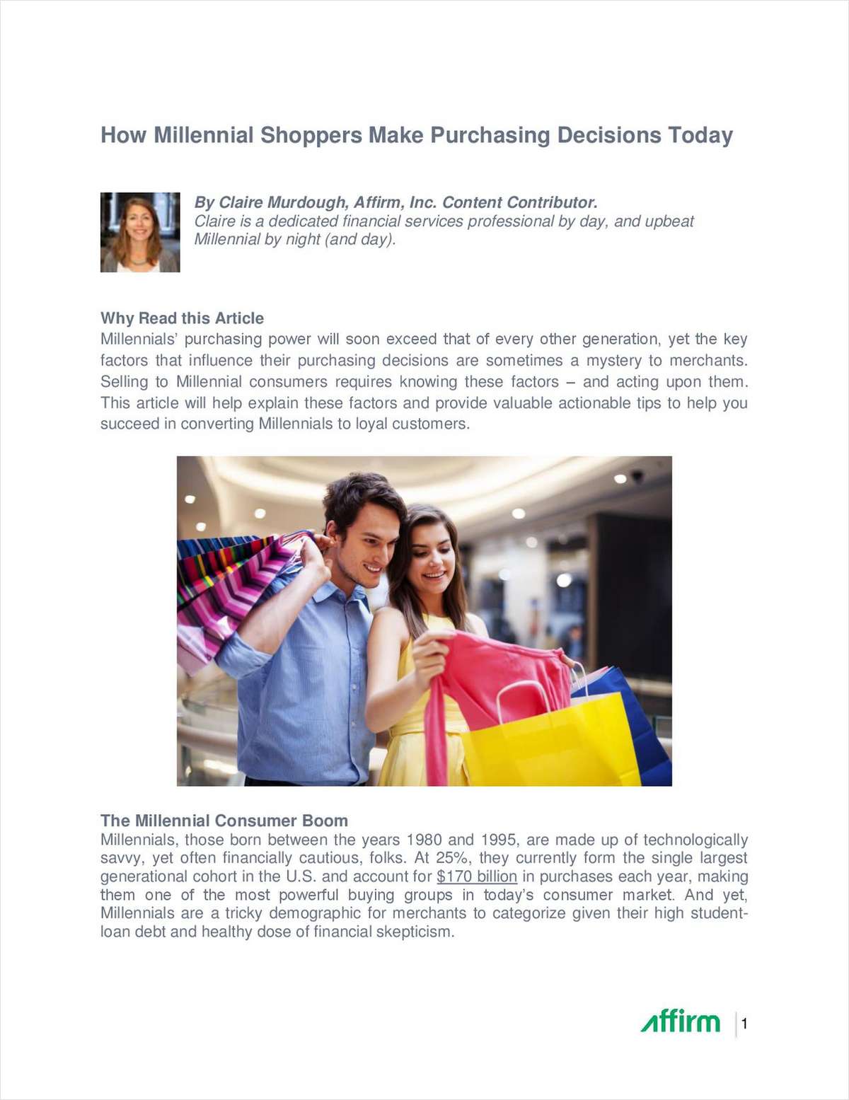 How Millennial Shoppers Make Purchase Decisions Today