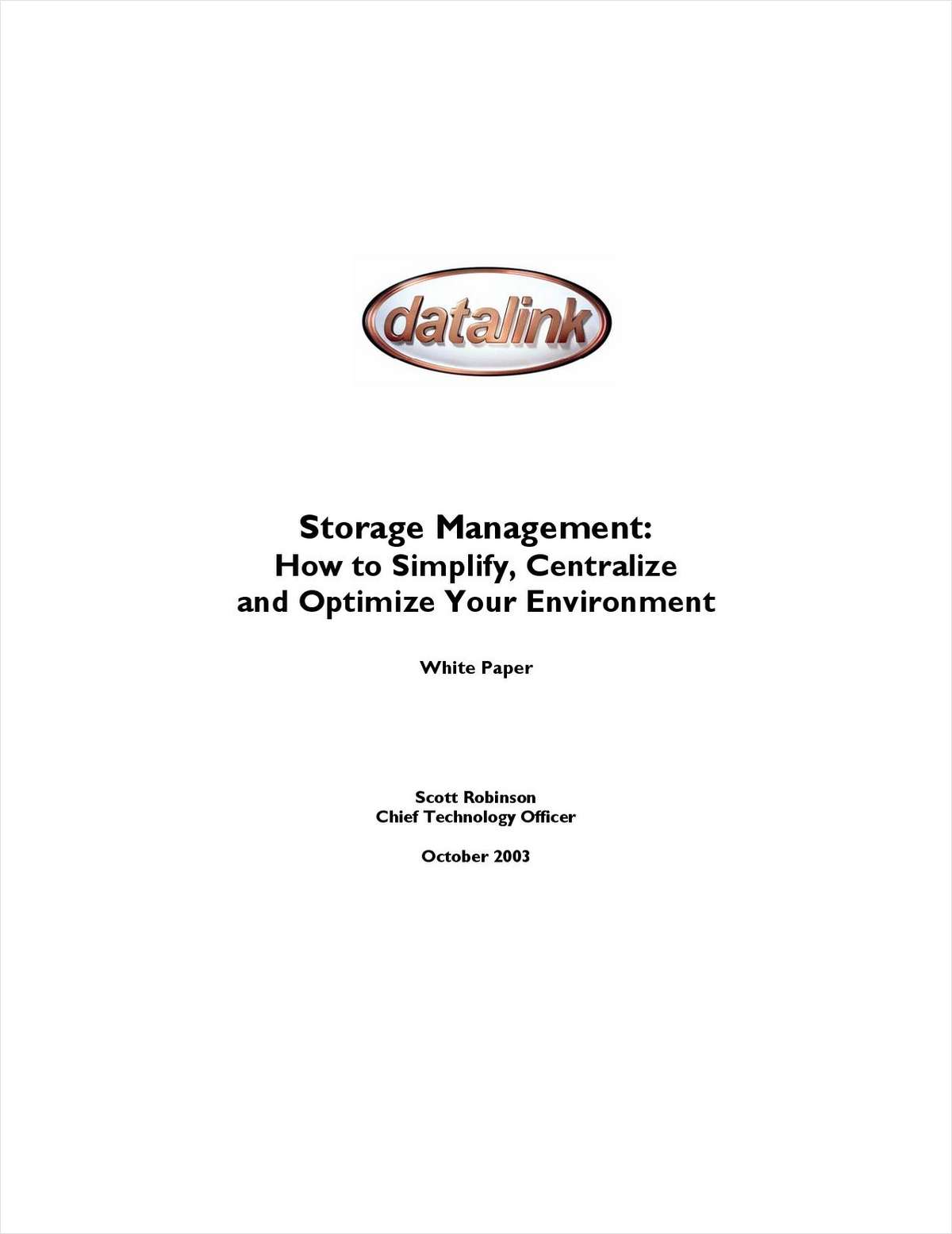 Storage Management: How to Simplify, Centralize and Optimize Your Environment