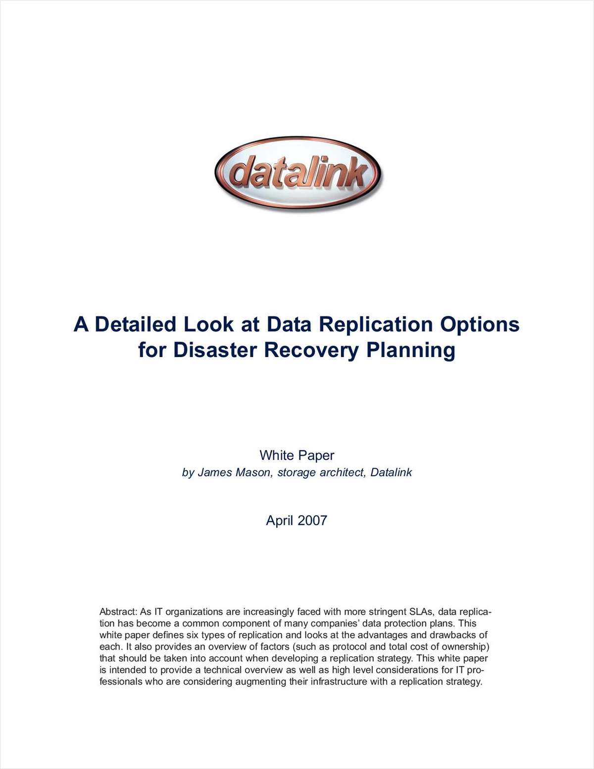 A Detailed Look at Data Replication Options for DR Planning
