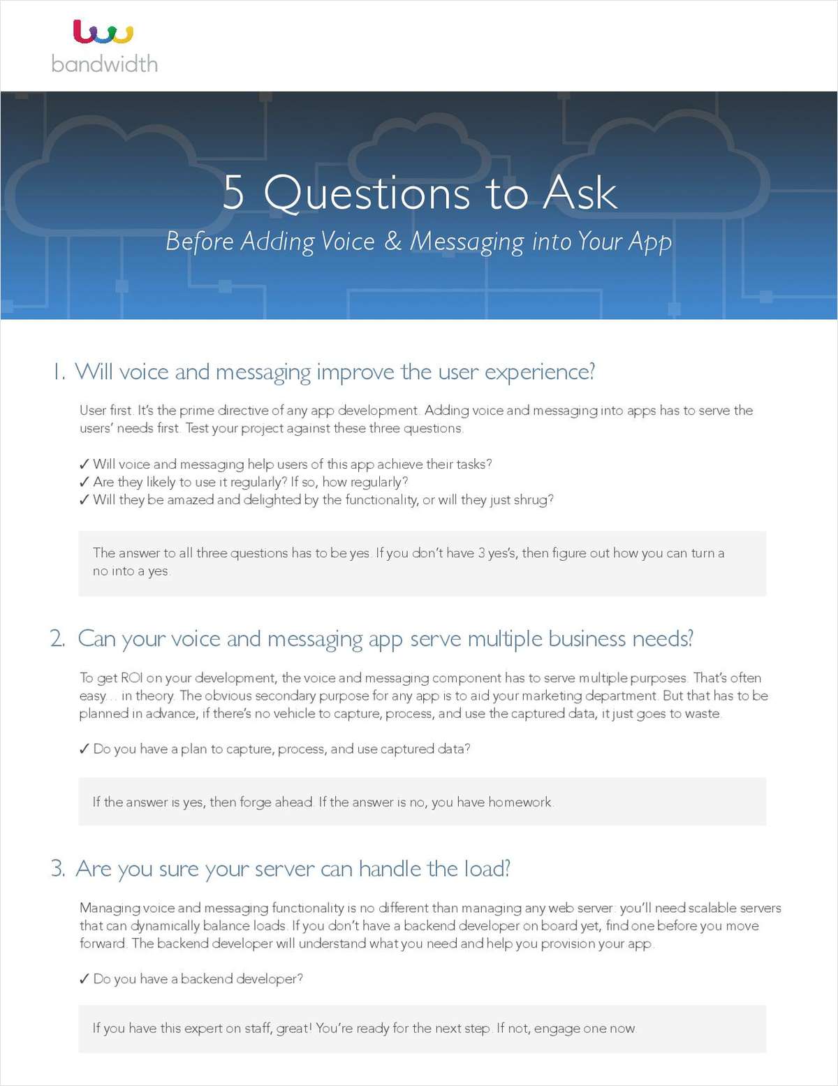 5 Questions to Ask Before Adding Voice & Messaging Into Your App