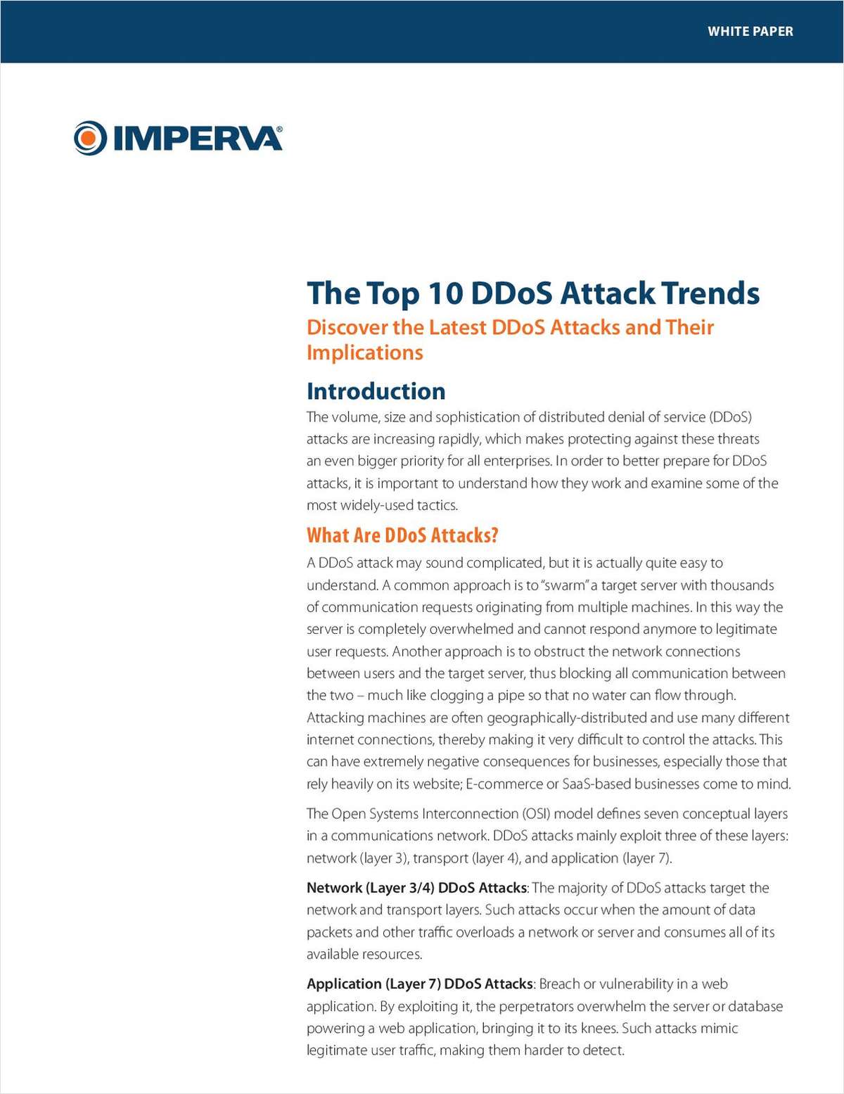 Top 10 DDoS Attack Trends