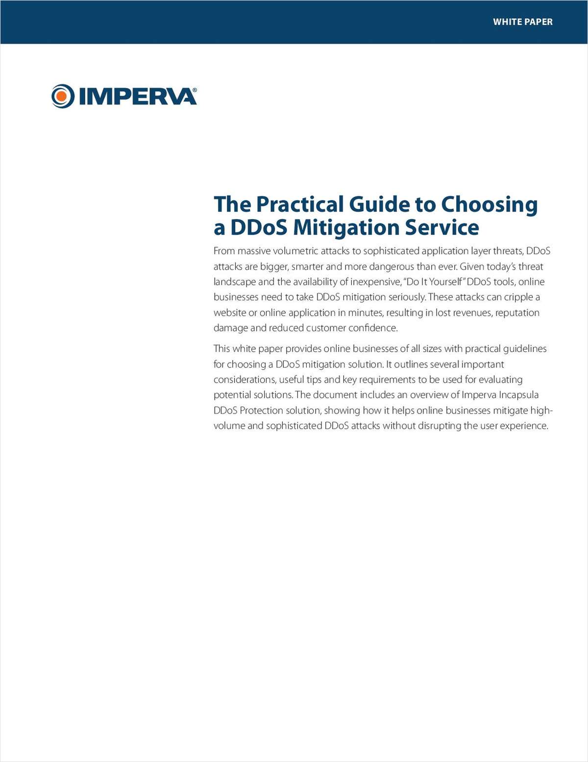 The Practical Guide to Choosing a DDoS Mitigation Service