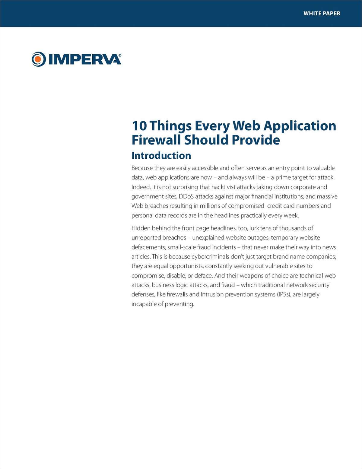 10 Features Every Web App Firewall Should Provide