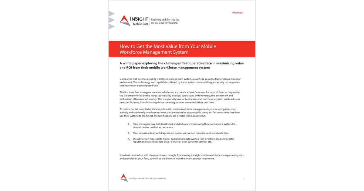 How to Get the Most Value from Your Mobile Workforce Management System