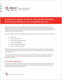 Breaking the Barriers to Best-in-Class Mobile Workforce Performance: Efficiency, Accountability and Cost
