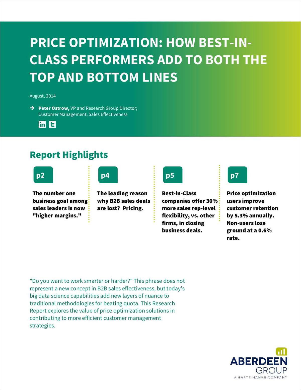 Pricing Optimization Best Practices in Best-in-Class Companies Revealed