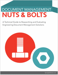 Engineering Document Management Nuts and Bolts eBook: A Technical Guide to Evaluating Engineering Document Management Requirements