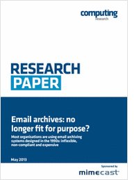 Email Archives: No Longer Fit for Purpose?