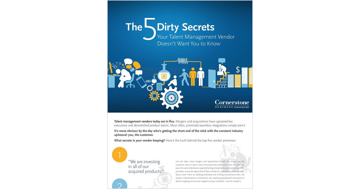 The 5 Dirty Secrets Your Talent Management Vendor Doesn't Want You to Know