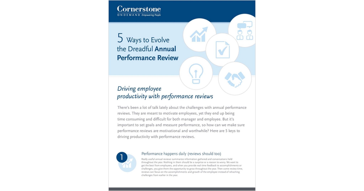 5 Ways to Evolve the Dreadful Annual Performance Review