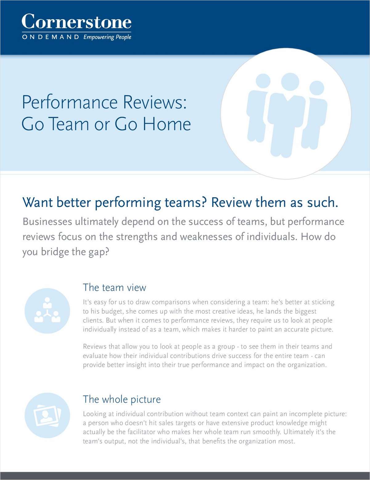 Performance Reviews: Go Team or Go Home