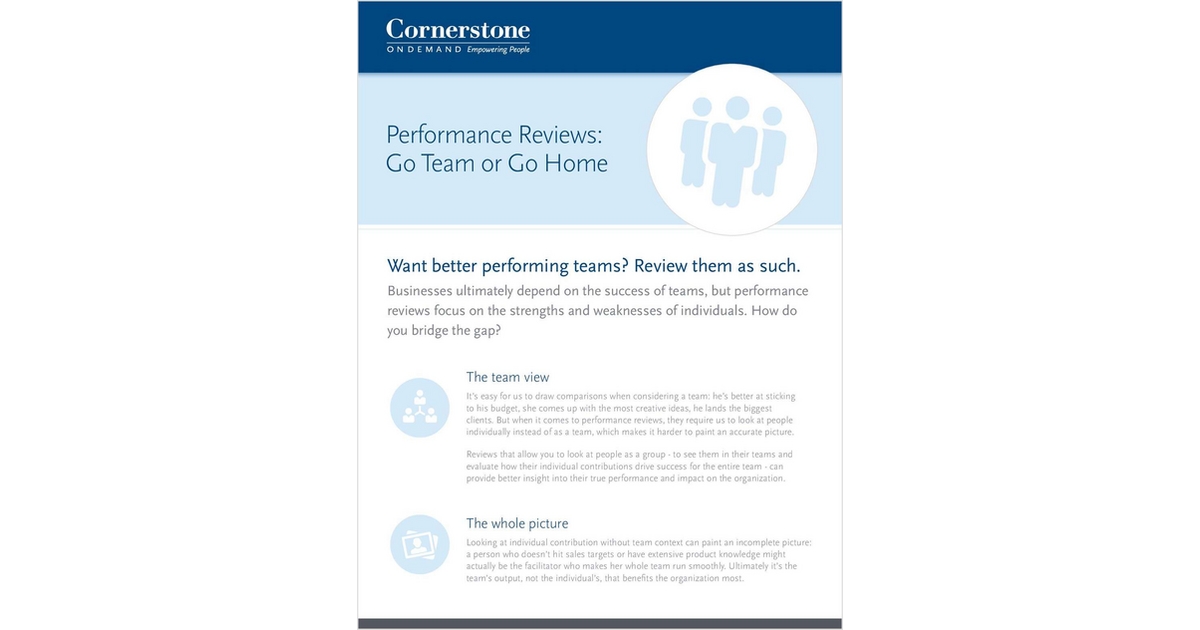 Performance Reviews: Go Team or Go Home