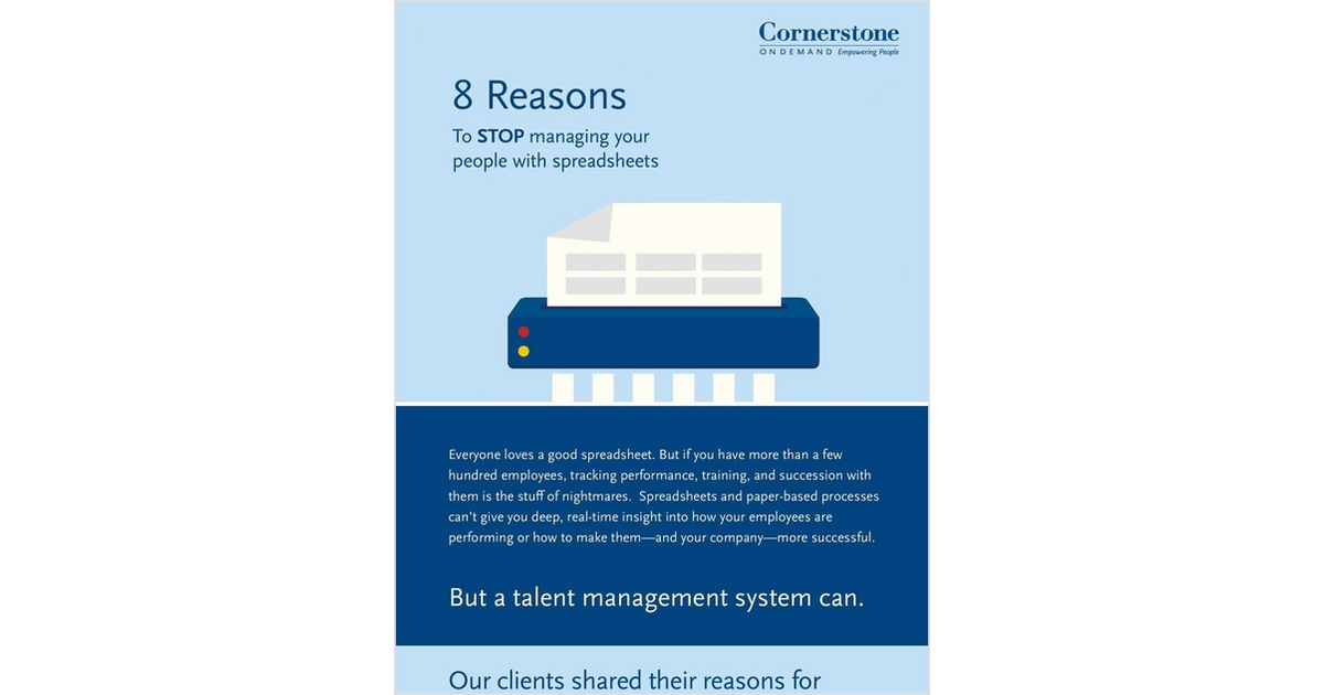 8 Reasons To STOP Managing Your People With Spreadsheets