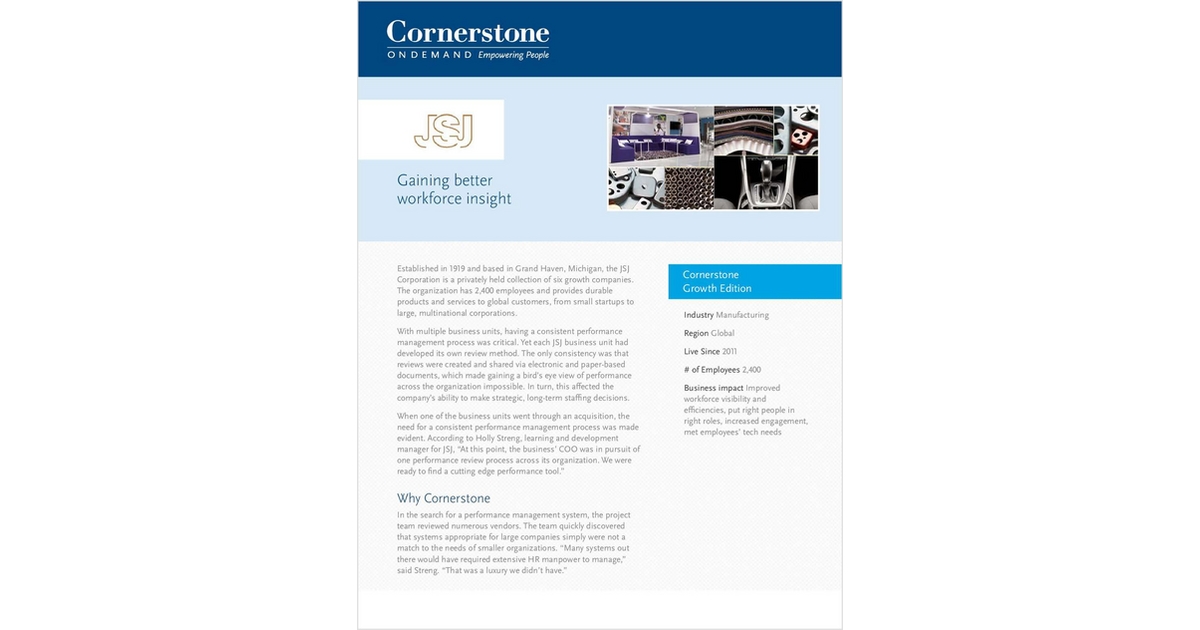 JSJ Case Study: Gaining Better Workforce Insight