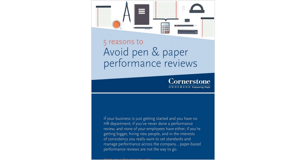 5 Reasons to Avoid Pen and Paper Performance Reviews