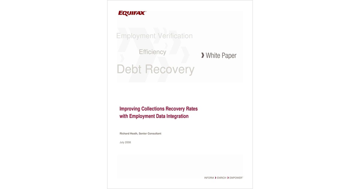 Improving Collections Recovery Rates with Employment Data Integration