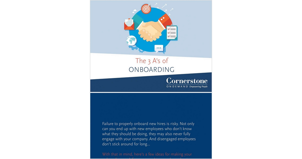 The 3 A's of Onboarding
