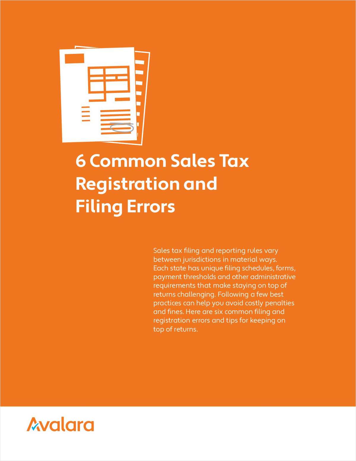 6 Common Sales Tax Registration and Filing Errors