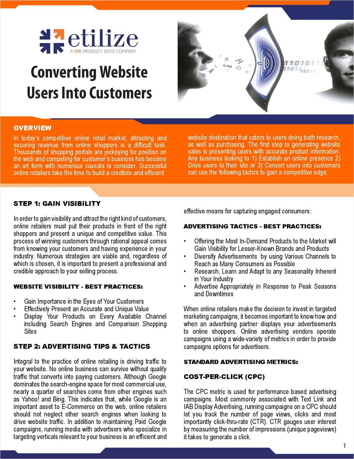 Converting Website Users into Customers