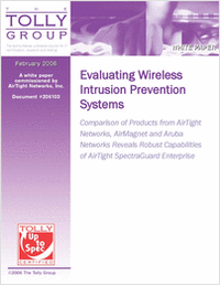 The Tolly Group: Benchmarking Strategies for Wireless Intrusion Prevention