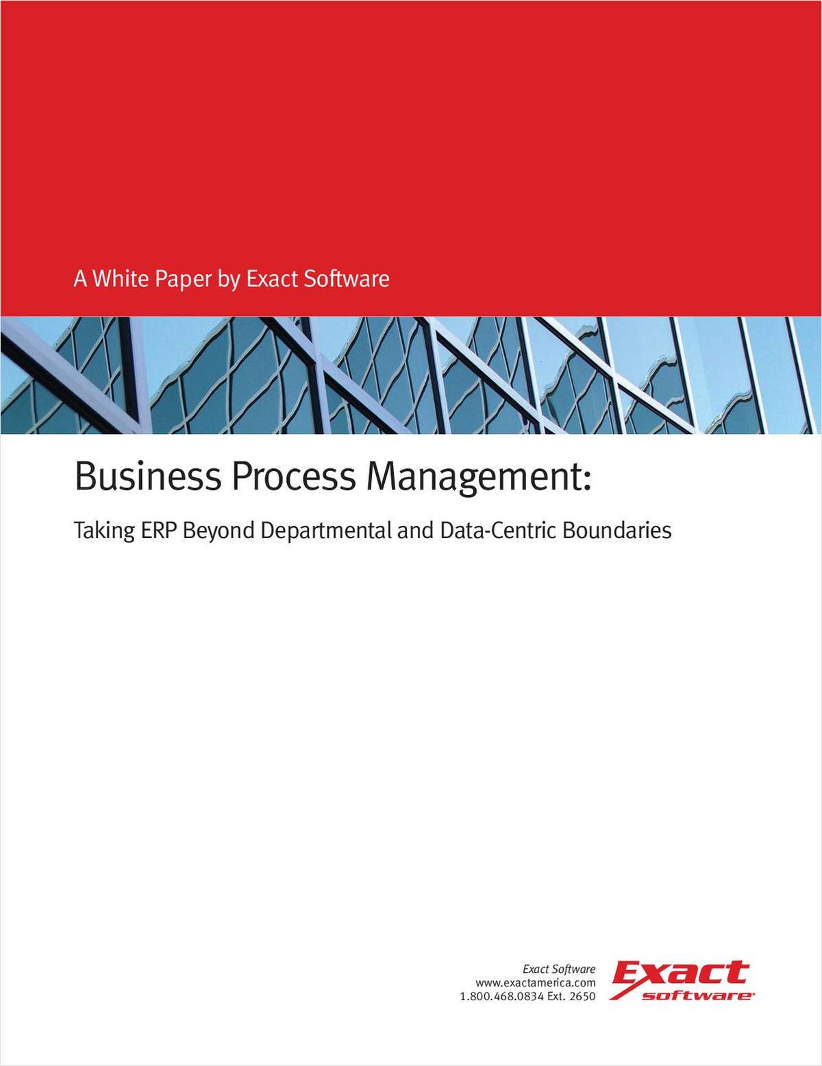 Business Process Management: Taking ERP Beyond Departmental and Data-Centric Boundaries