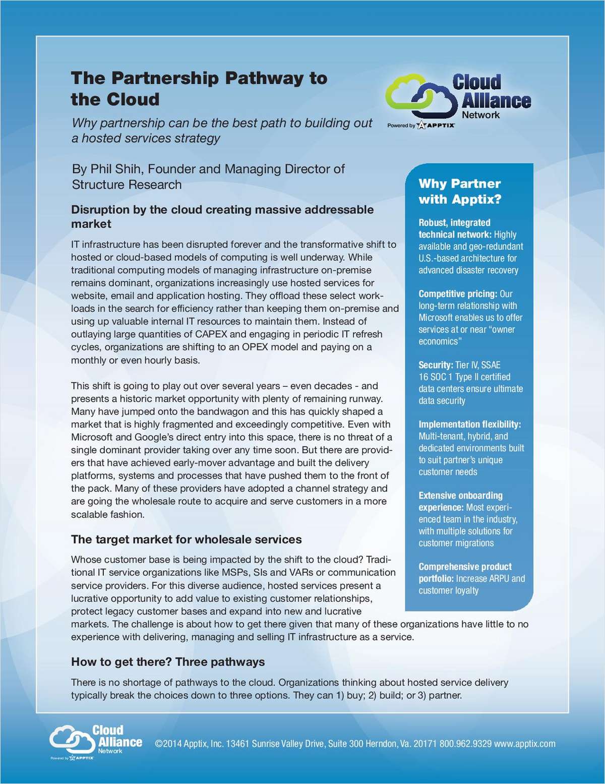 The Partnership Pathway to the Cloud