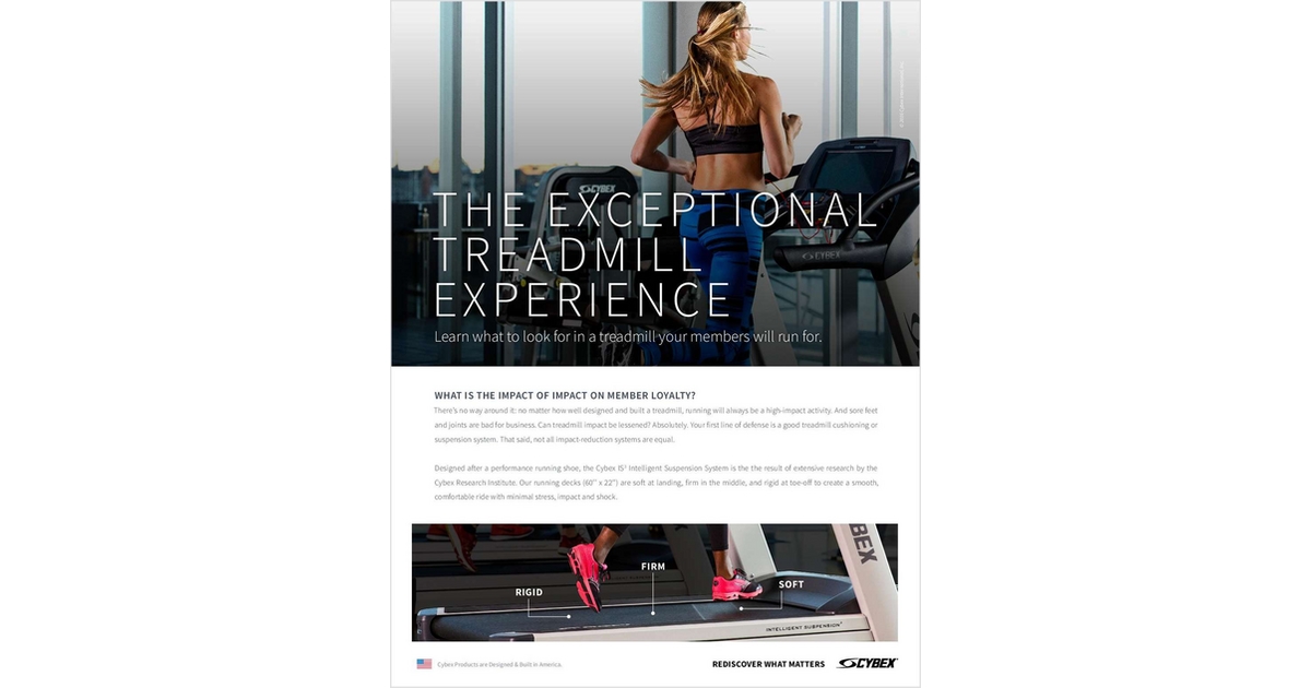 The Exceptional Treadmill Experience that Will Make Members Come Running