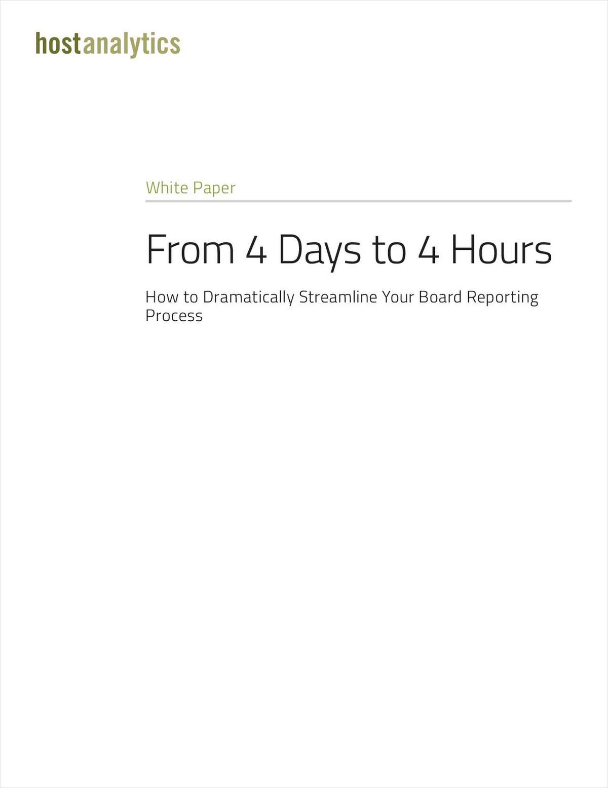 From 4 Days to 4 Hours: How to Dramatically Streamline Your Board Reporting Process