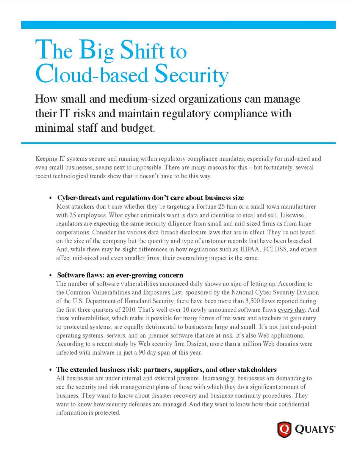 The Big Shift to Cloud-based Security