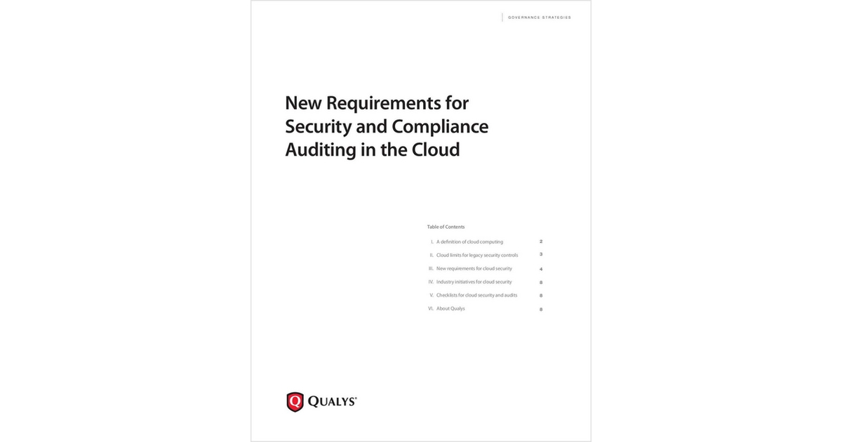 New Requirements for Security and Compliance Auditing in the Cloud