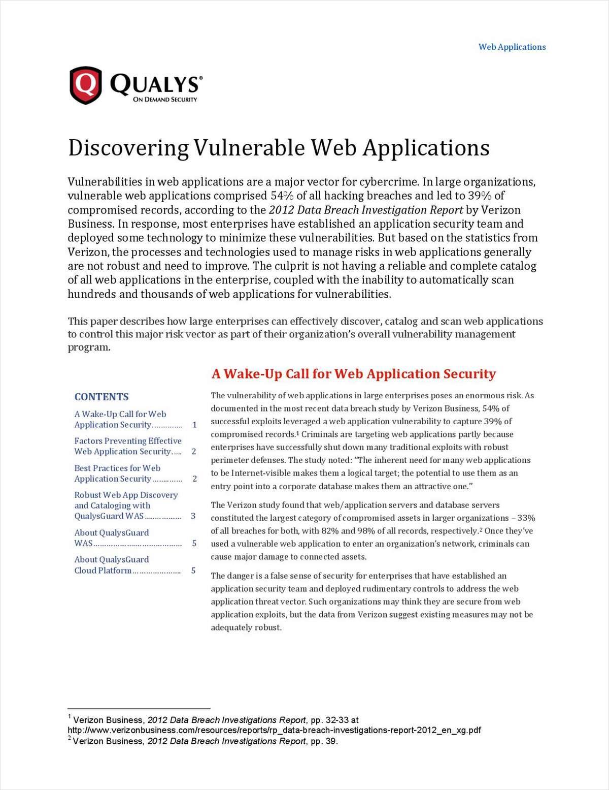 Discovering Vulnerable Web Applications