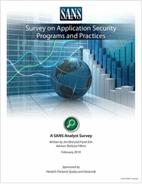 SANS Survey on Application Security Programs and Practices
