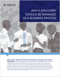 Why E-Discovery Should Be Managed As A Business Process