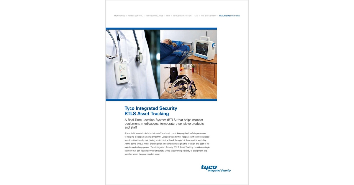 Tyco Integrated Security RTLS Asset Tracking